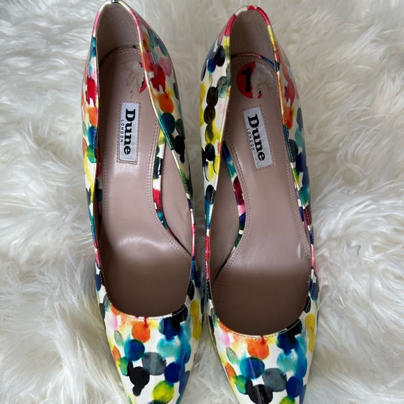 Dune London Heels Bright Spots Size 40 Watercolour - Picture 2 of 2